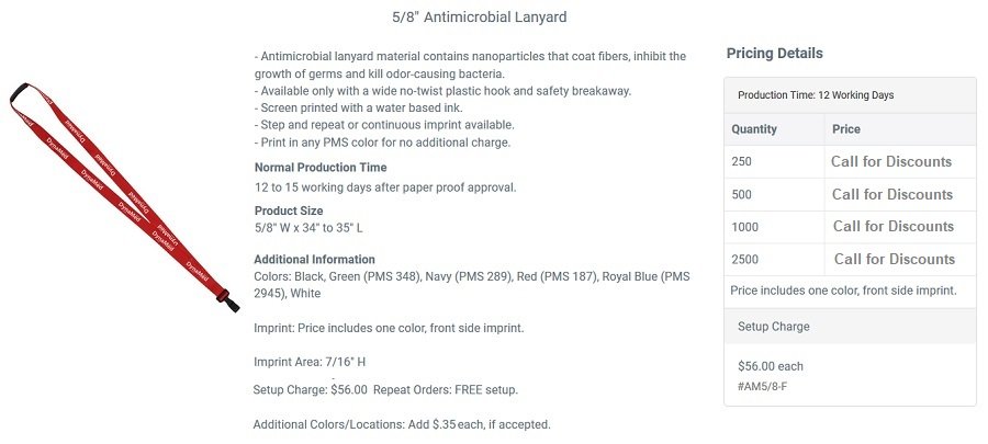 Antimicrobial Lanyards